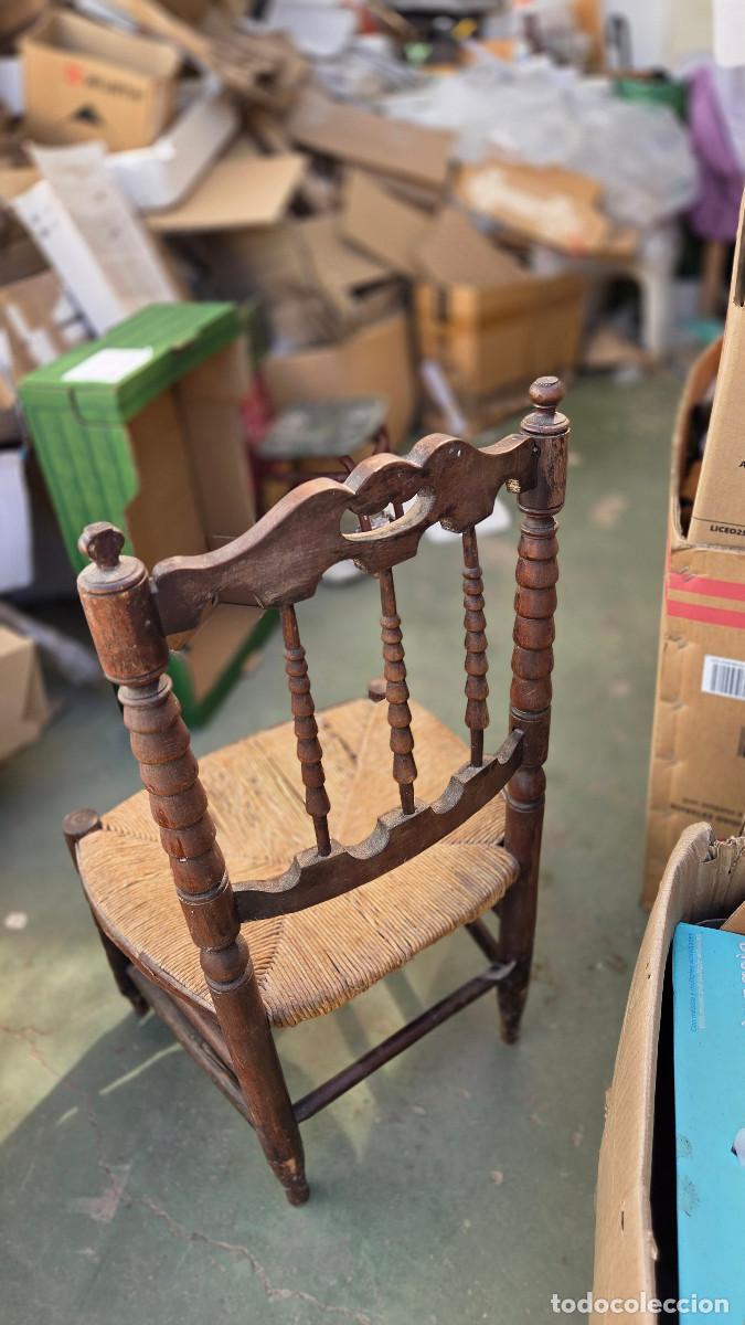 Vintage: silla peque&ntilde;a de eneaa ntigua - Foto 5