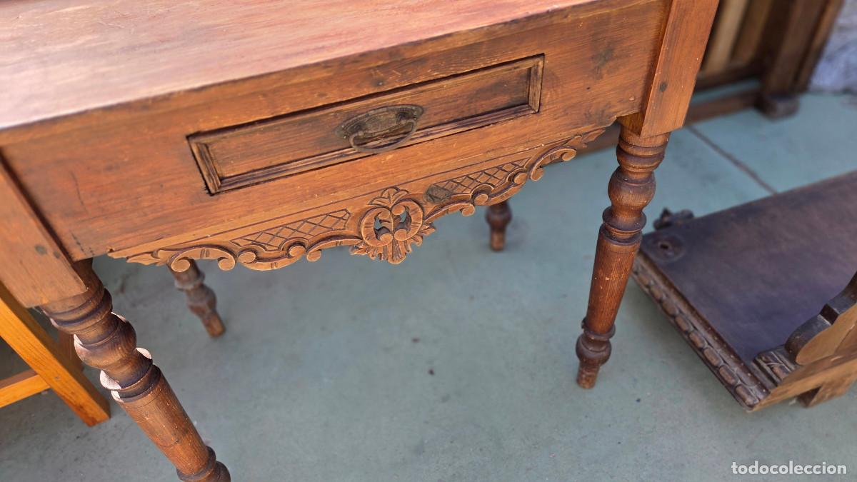 Vintage: mesa antigua de pino Rija - Foto 4