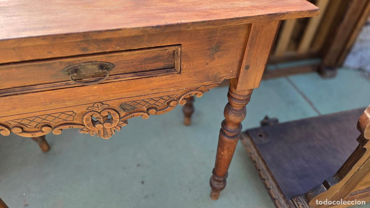 Vintage: mesa antigua de pino Rija - Foto 5