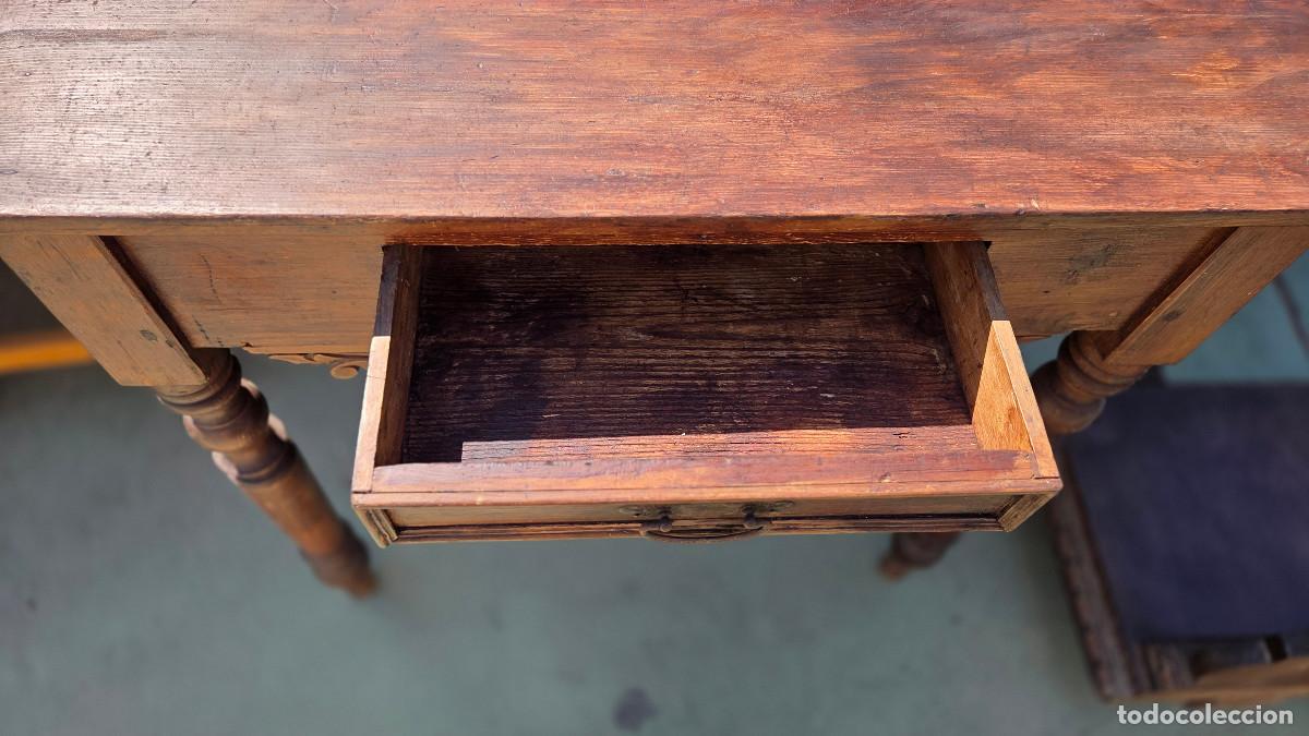 Vintage: mesa antigua de pino Rija - Foto 6