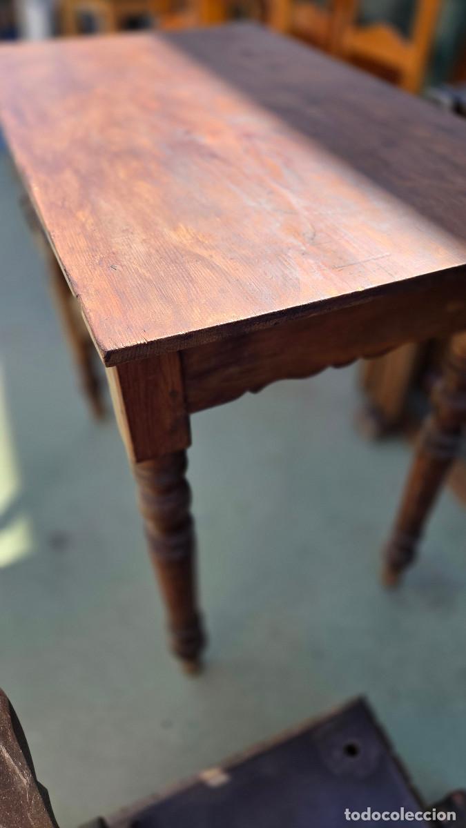 Vintage: mesa antigua de pino Rija - Foto 7