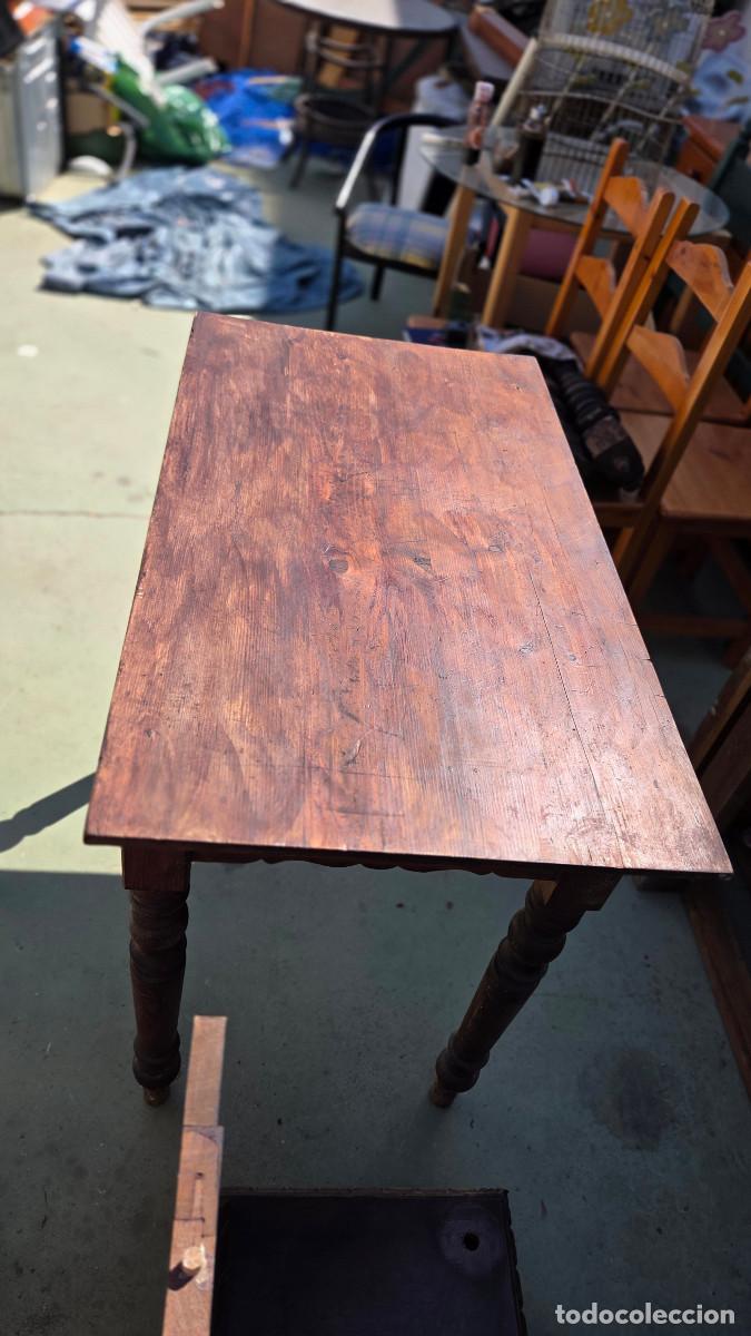 Vintage: mesa antigua de pino Rija - Foto 8