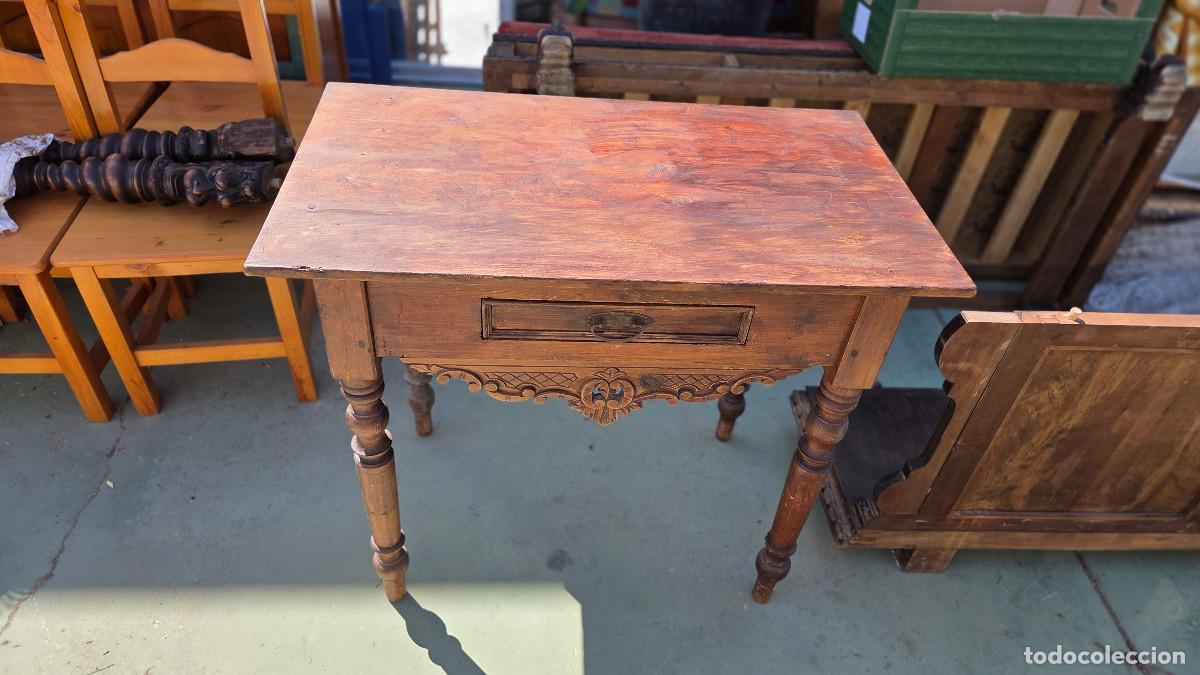 Vintage: mesa antigua de pino Rija - Foto 9