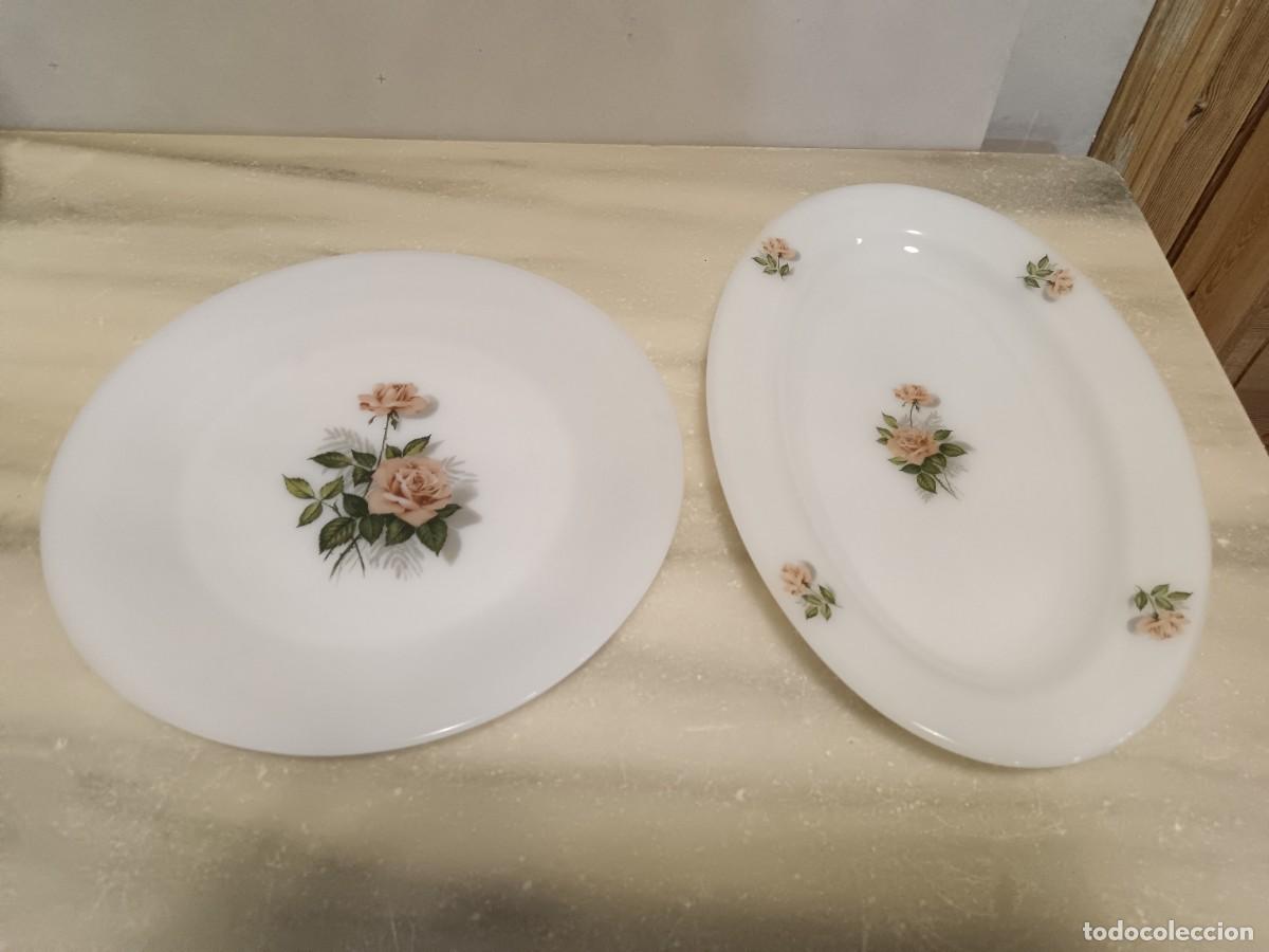 Vintage: VAJILLA DE OPALINA BLANCA. ARCOPAL. - Foto 3