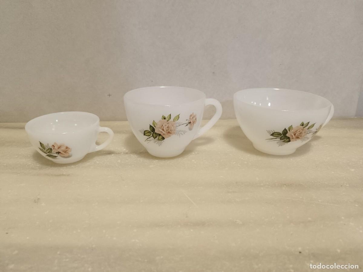 Vintage: VAJILLA DE OPALINA BLANCA. ARCOPAL. - Foto 12