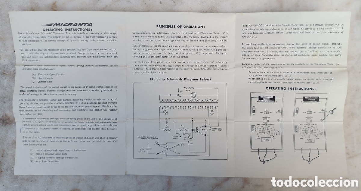 Vintage: Comprobador de transistores Micronta. - Foto 7