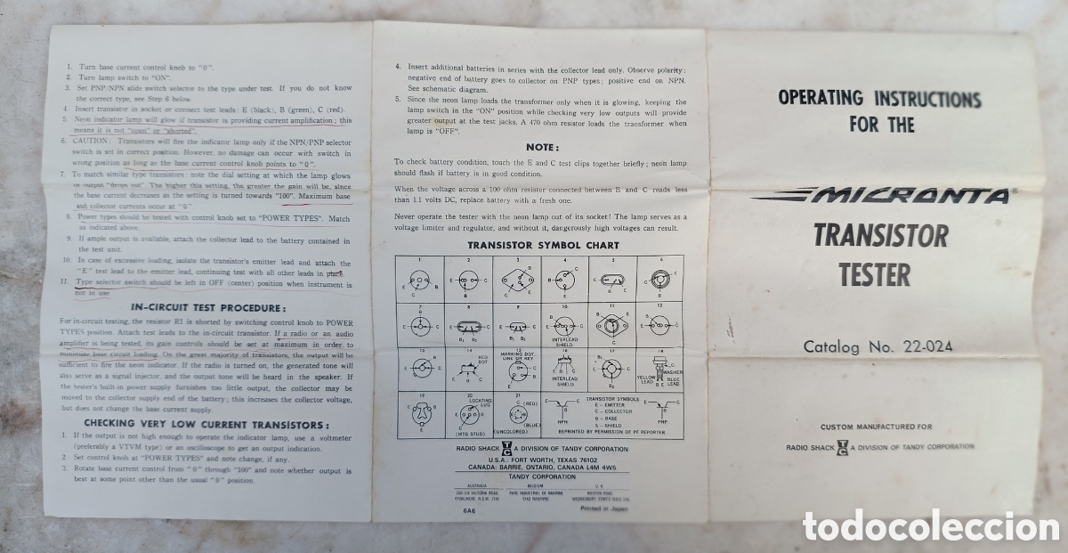 Vintage: Comprobador de transistores Micronta. - Foto 8