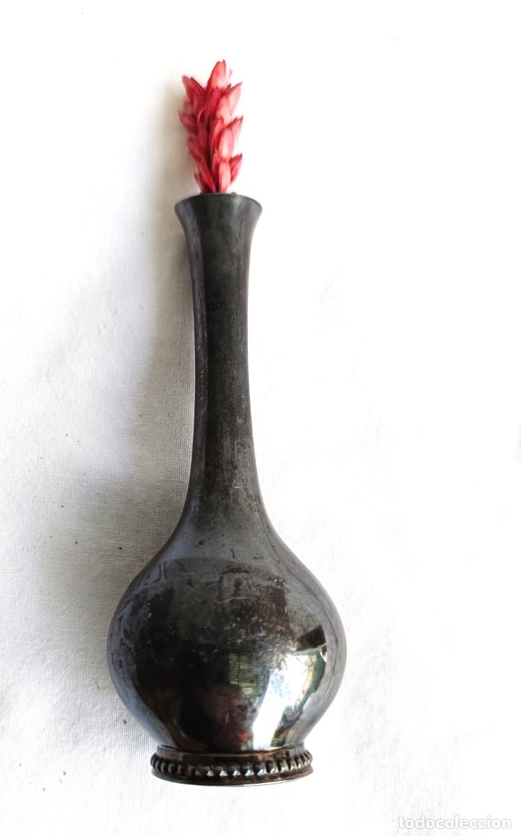 Vintage: Jarra - Lat&oacute;n plateado - Jarr&oacute;n soliflor 1920-1930 - India