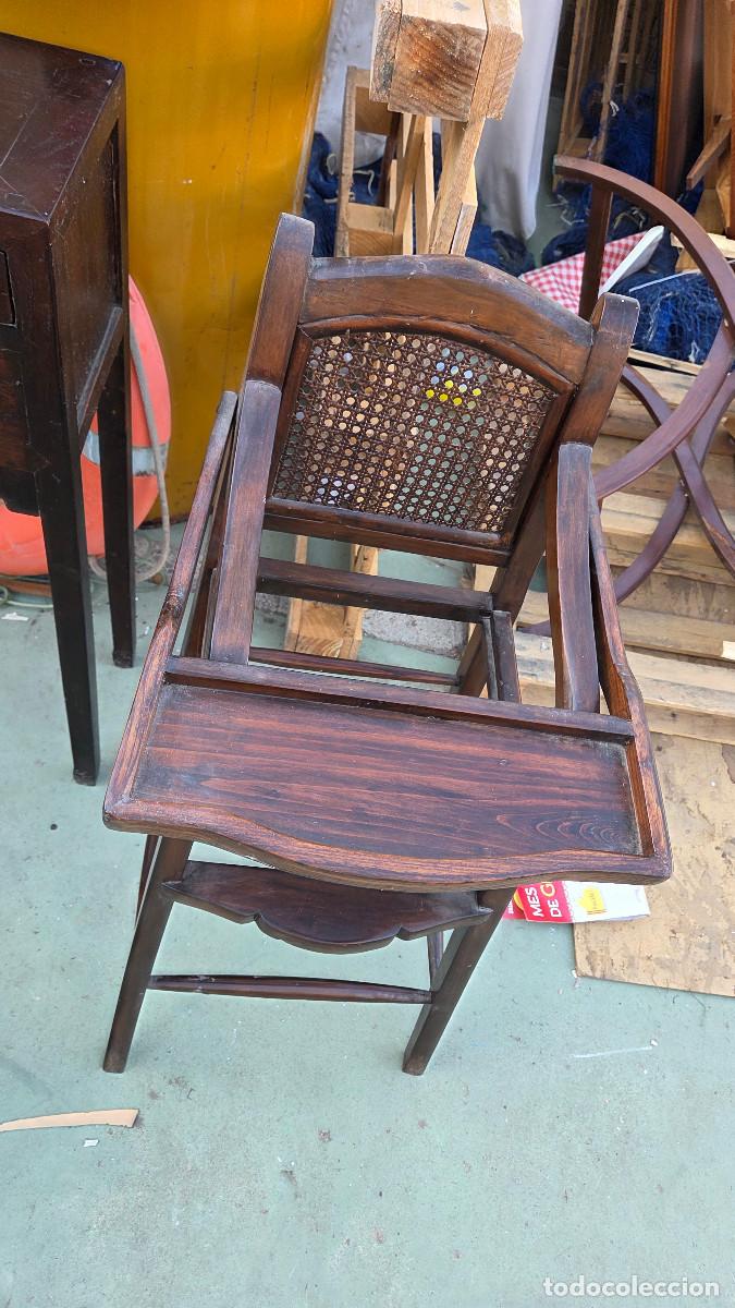 Vintage: sillon trona de bebe madera - Foto 2