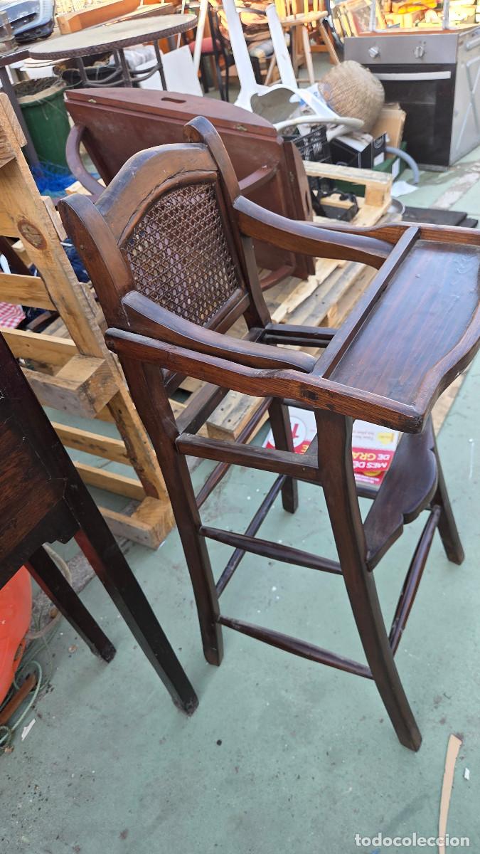 Vintage: sillon trona de bebe madera - Foto 3