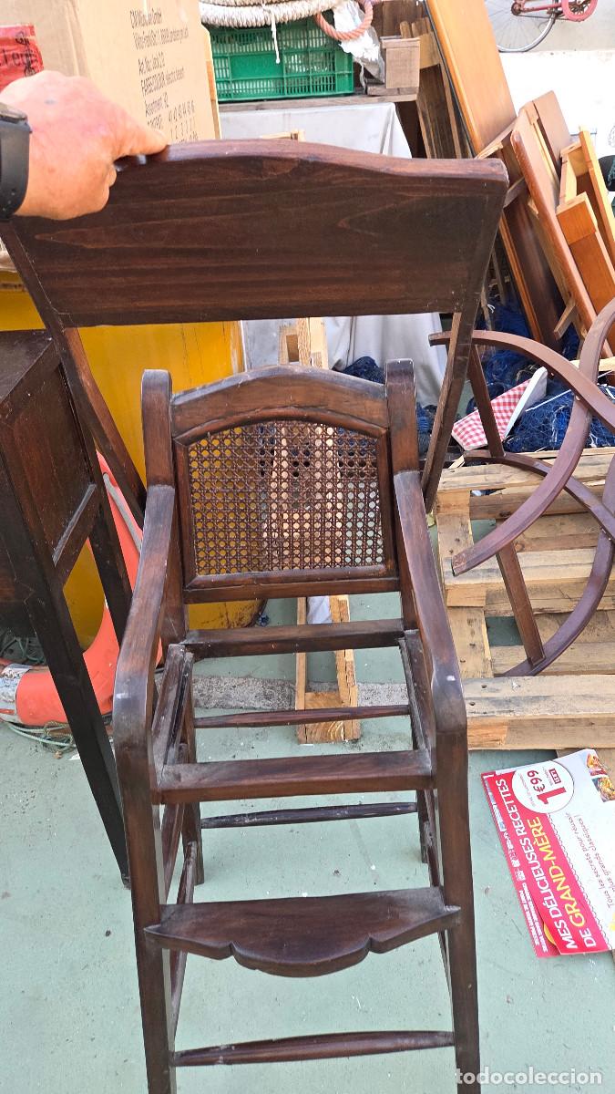 Vintage: sillon trona de bebe madera - Foto 4