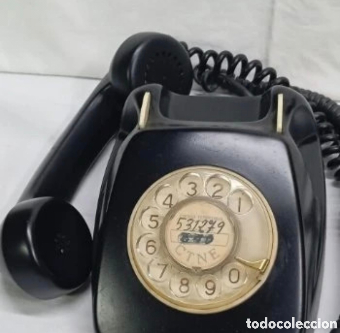 Vintage: Tel&eacute;fono Vintge Negro - Foto 8