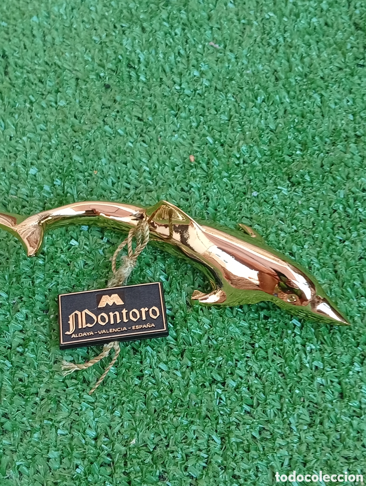 Vintage: Abrebotellas Delf&iacute;n Dorado BMF West Germany Vintage - Con Etiqueta Original Montoro Valencia (NUEVO