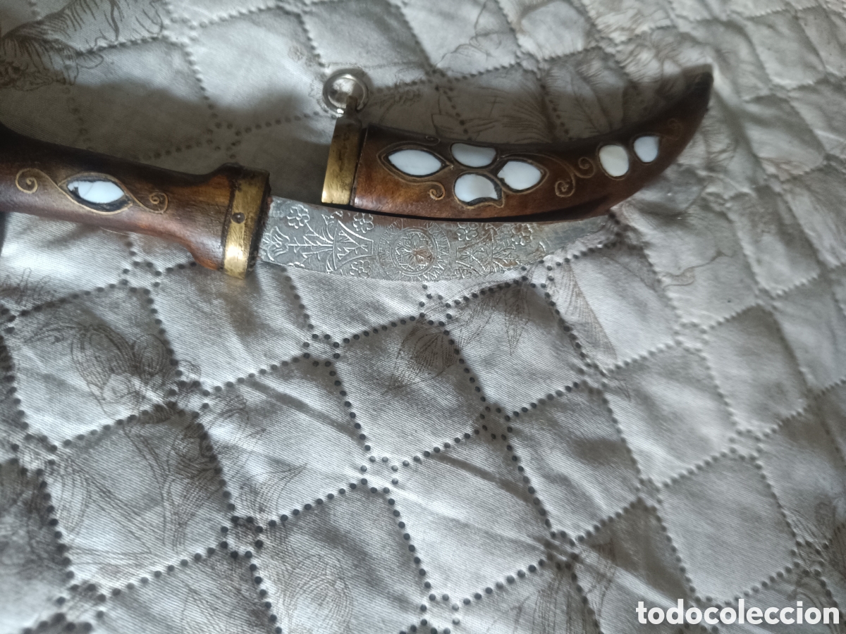 Vintage: Daga con de madera y n&aacute;car - Foto 2