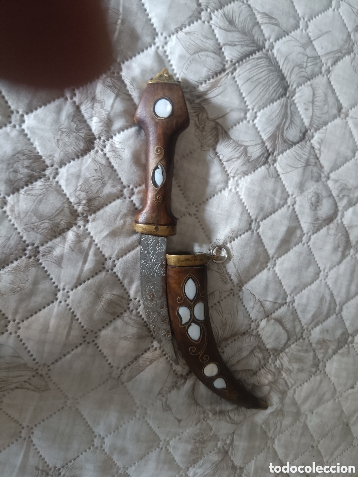 Vintage: Daga con de madera y n&aacute;car - Foto 3