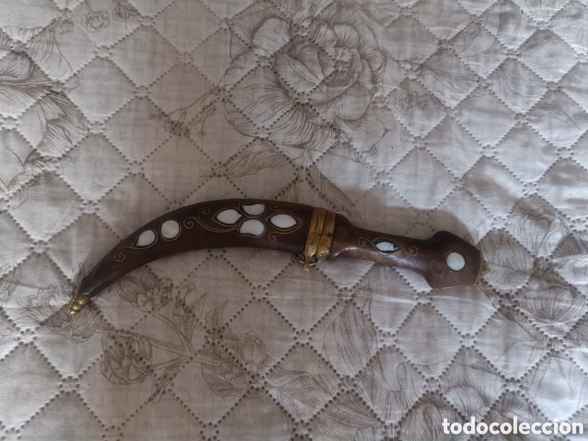 Vintage: Daga con de madera y n&aacute;car