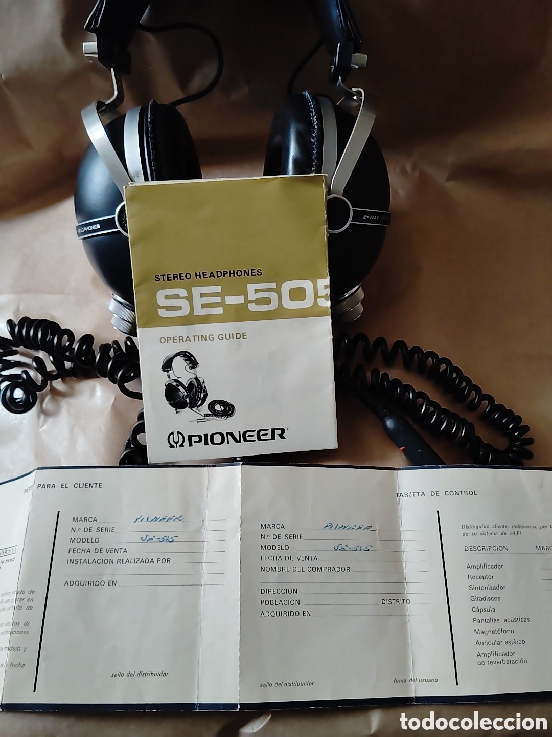 Vintage: Pioneer SE-505 Vintage Jap&oacute;n &ndash; Auriculares Hi-Fi &ndash; Originales &ndash; Manual y Documentaci&oacute;n