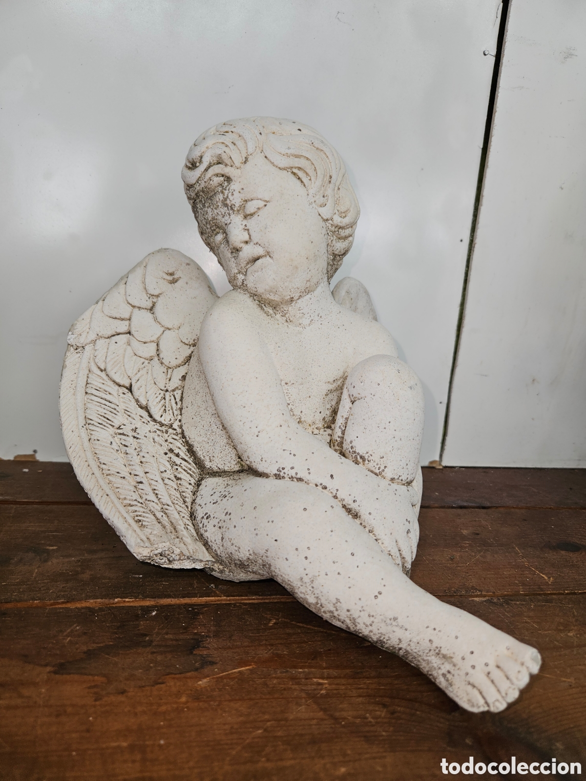 Vintage: Figura de exterior de angel - Foto 1