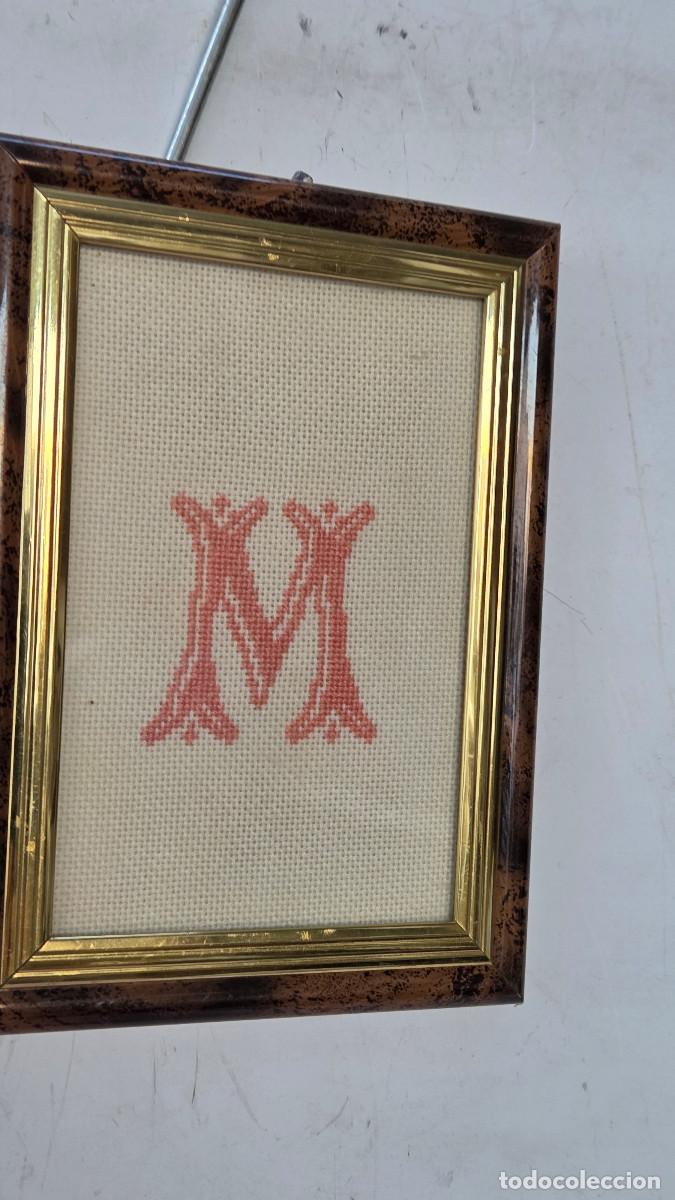 Vintage: cuadro tapiz con la letra M - Foto 2