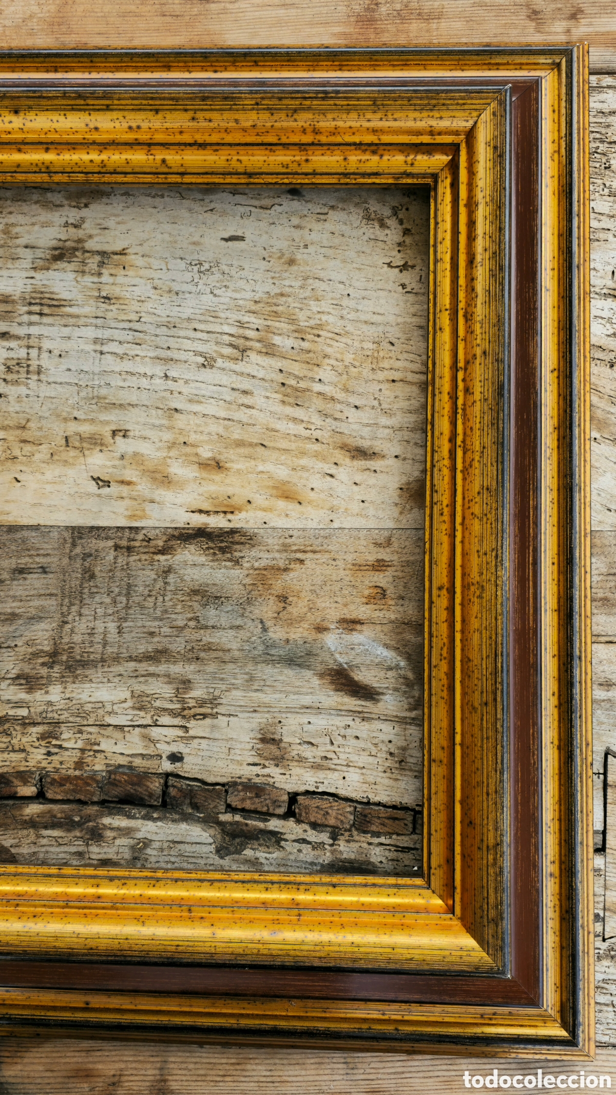Vintage: Gran marco de madera maciza - Foto 5