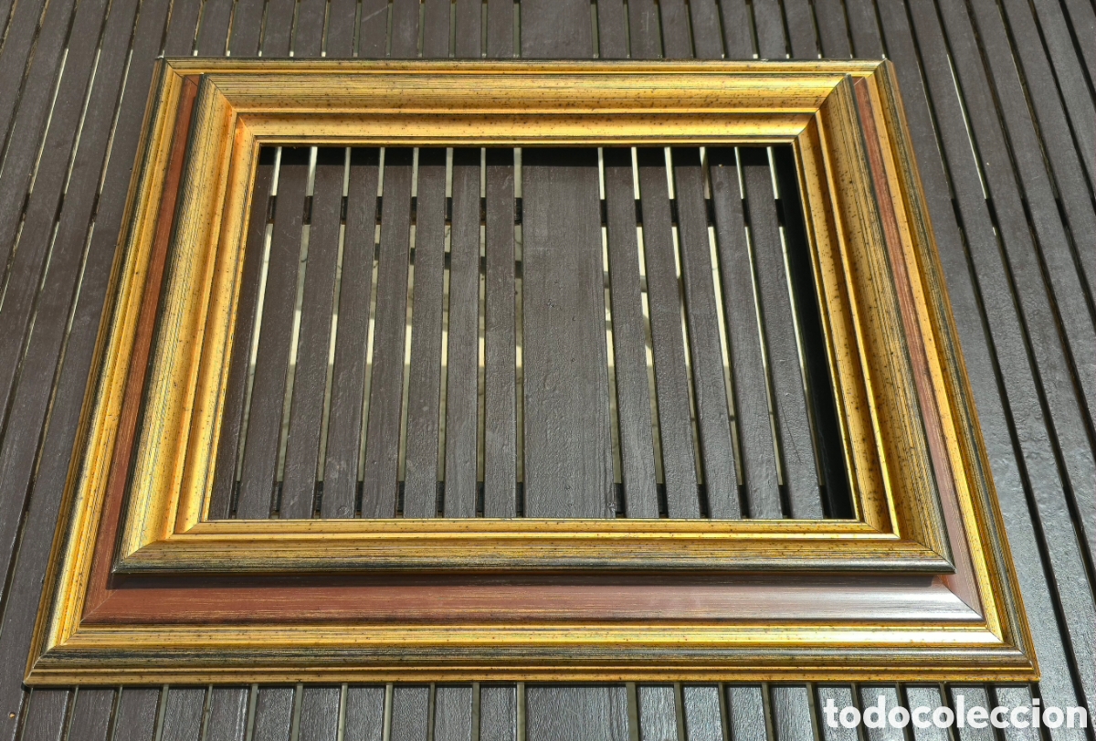 Vintage: Gran marco de madera maciza - Foto 7