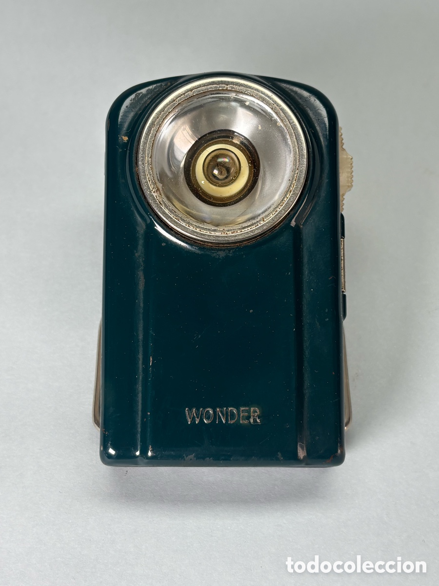 Vintage: Antigua linterna WONDER Type PIETO a&ntilde;os 50/60 &ndash; Made in France &ndash; luz seguridad bicicleta