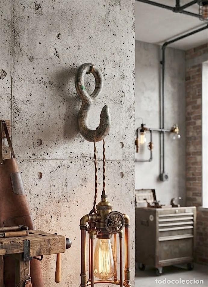 Vintage: GANCHO INDUSTRIAL PARA DECORACION O LAMPARA STEAMPUNK PERCHERO PERCHA VINTAGE
