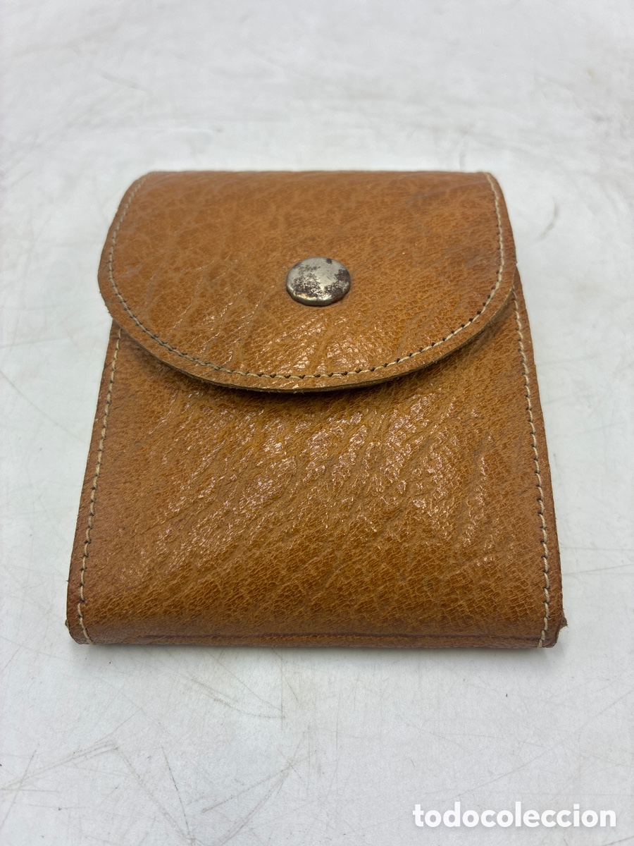 Vintage: Estuche con tenedor cuchillo y cuchara de campa&ntilde;a.