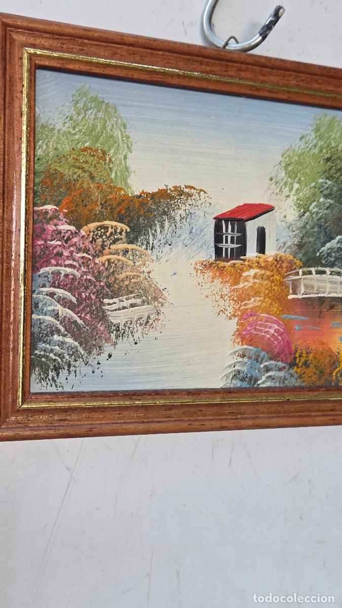 Vintage: cuadro con pintura p&agrave;isaje - Foto 2
