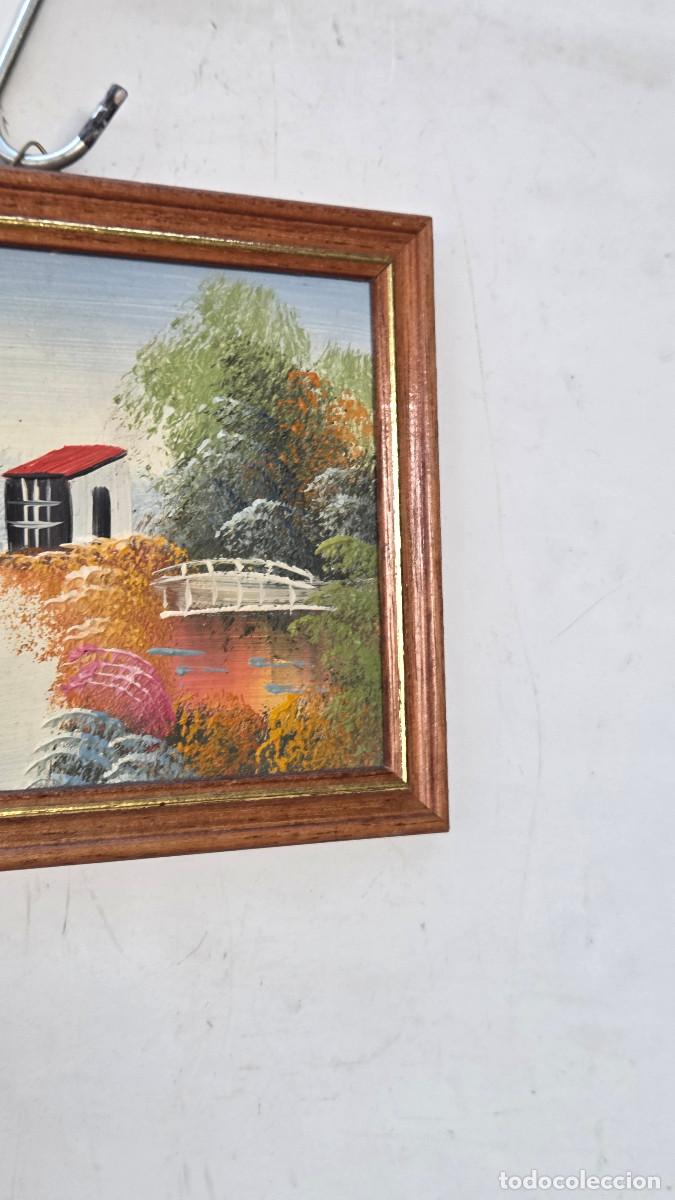 Vintage: cuadro con pintura p&agrave;isaje - Foto 3