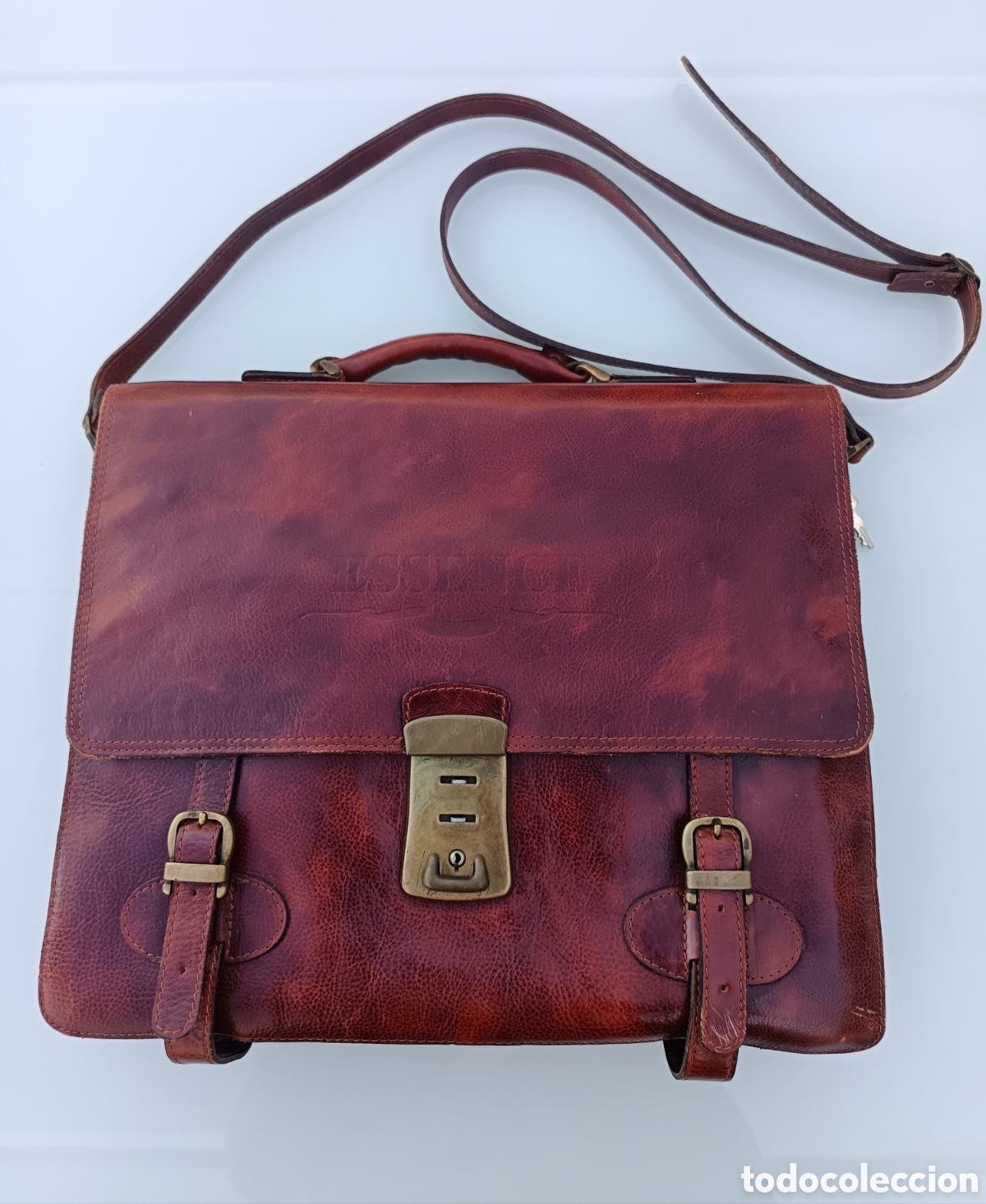 Vintage: Malet&iacute;n Ejecutivo Vintage Piel &rdquo;Essence NY&rdquo; - Con Llave