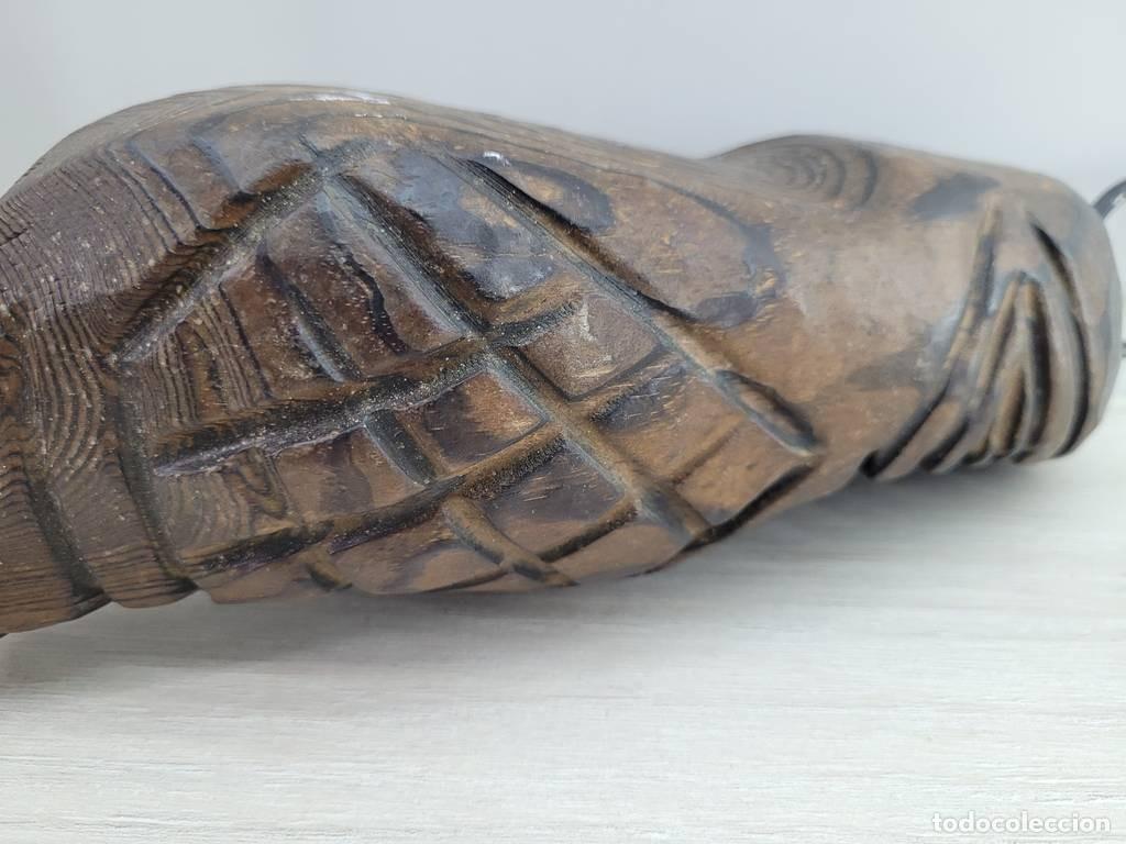 Vintage: ZUECO DE MADERA TALLADA - Foto 7