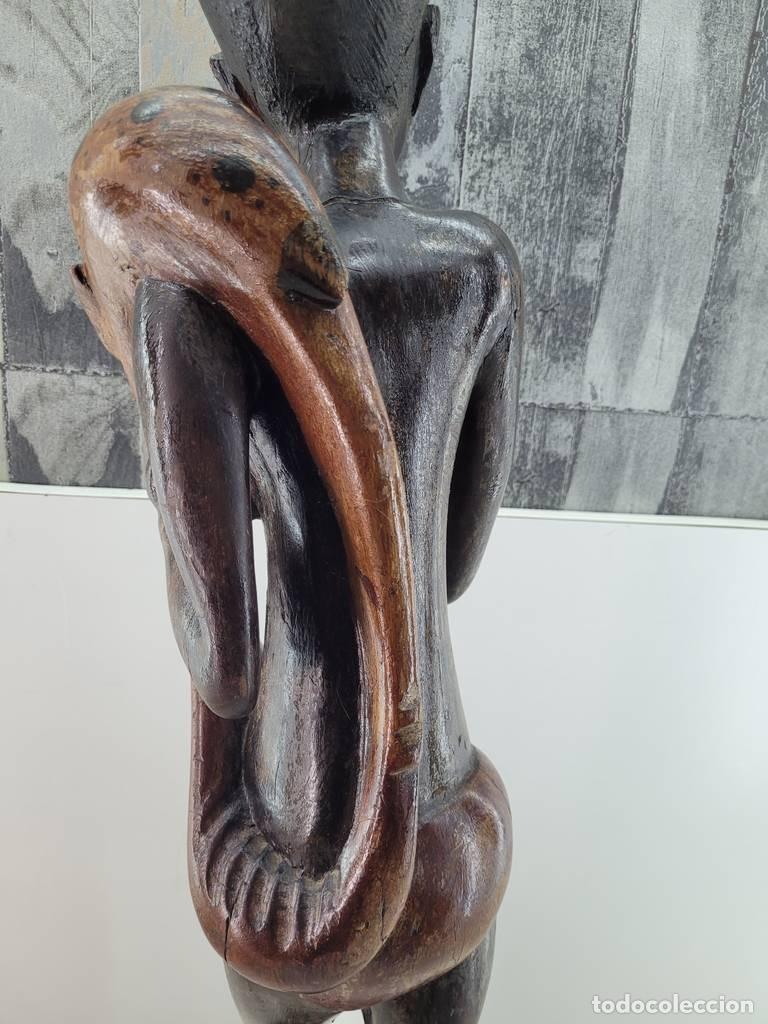 Vintage: FIGURA TRIBAL DE MADERA - Foto 6