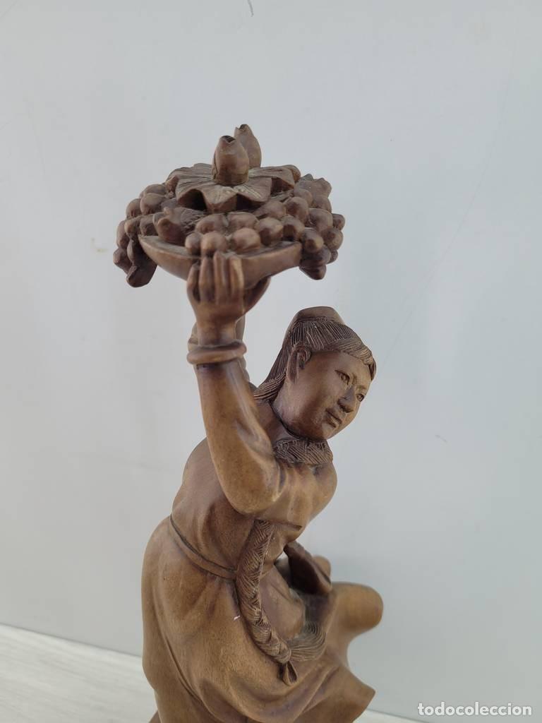 Vintage: FIGURA DE CAMPESINA ASI&Aacute;TICA - Foto 2