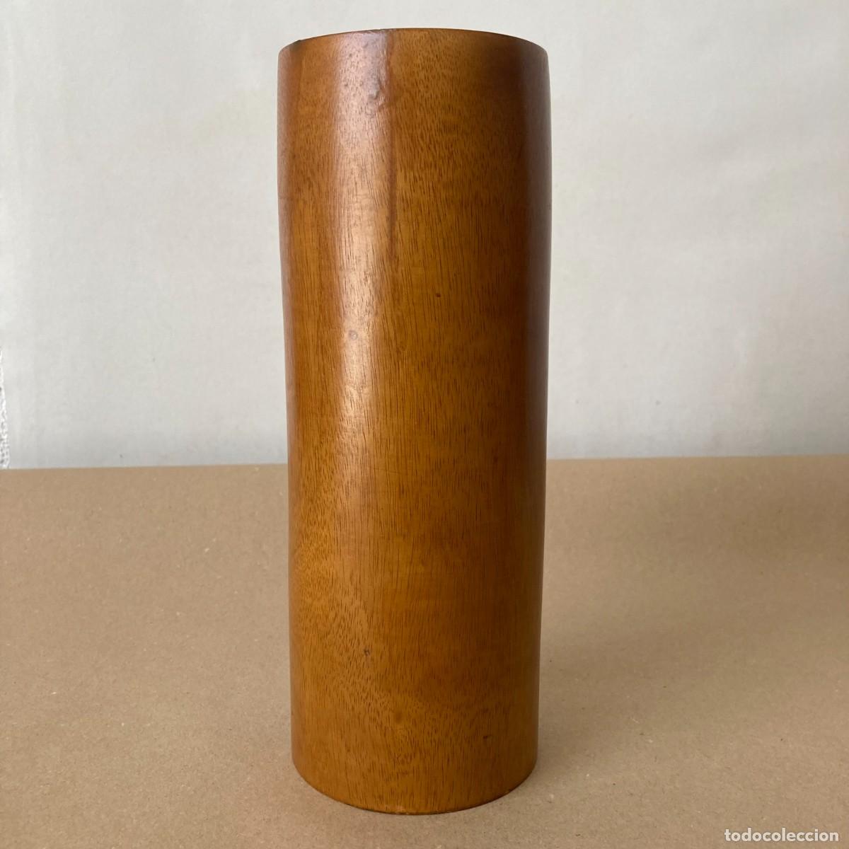 Vintage: FLORERO DE MADERA HECHO A MANO, PIEZA ARTESANA
