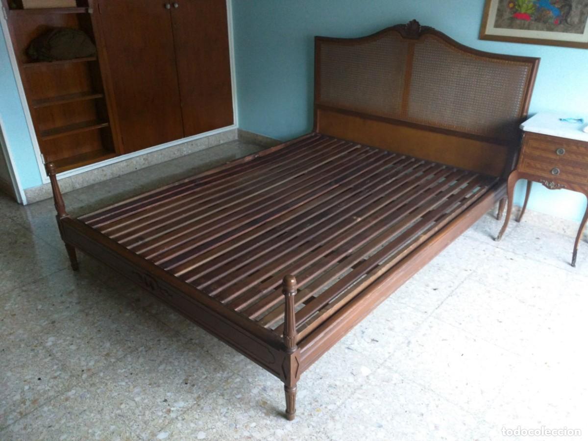 Vintage: CAMA MATRIMONIO MADERA MACIZA REJILLA VINTAGE