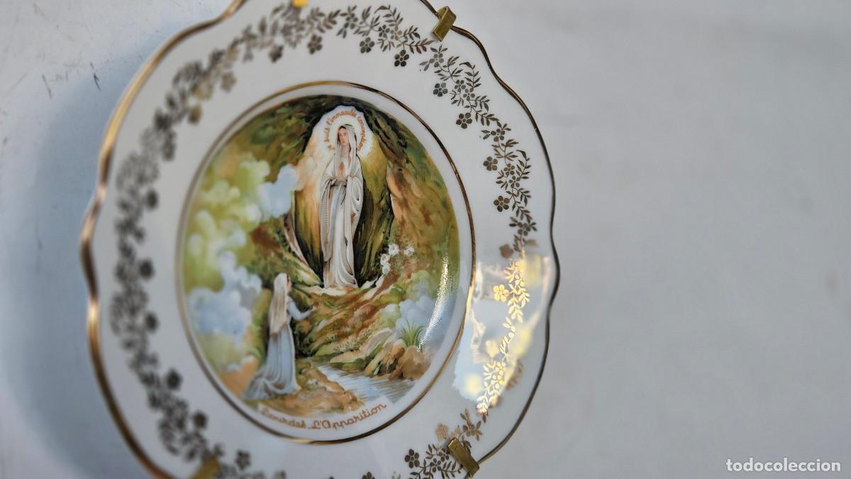 Vintage: plato peque&ntilde;o religioso limoges - Foto 3