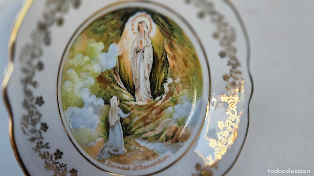 Vintage: plato peque&ntilde;o religioso limoges - Foto 4