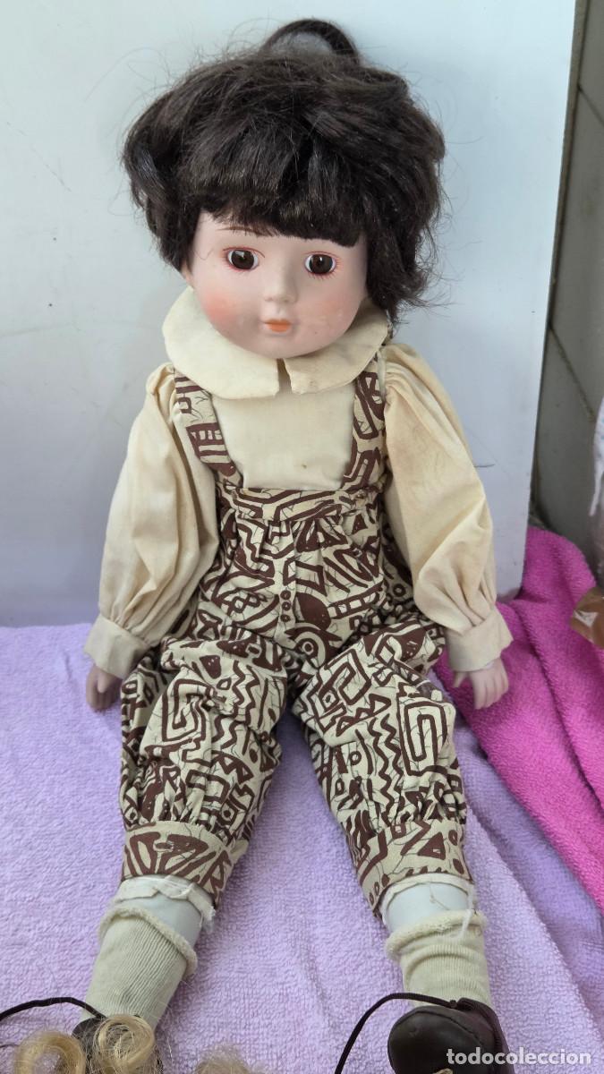 Vintage: mu&ntilde;eca de coleccion de porcelana