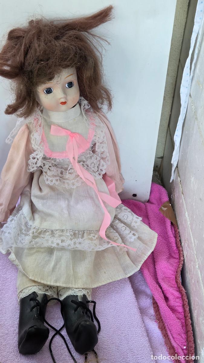 Vintage: mu&ntilde;eca de coleccion de porcelana