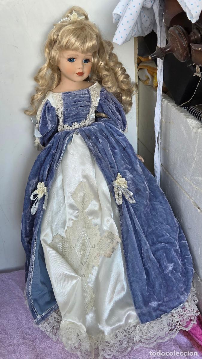 Vintage: mu&ntilde;eca de coleccion de porcelana