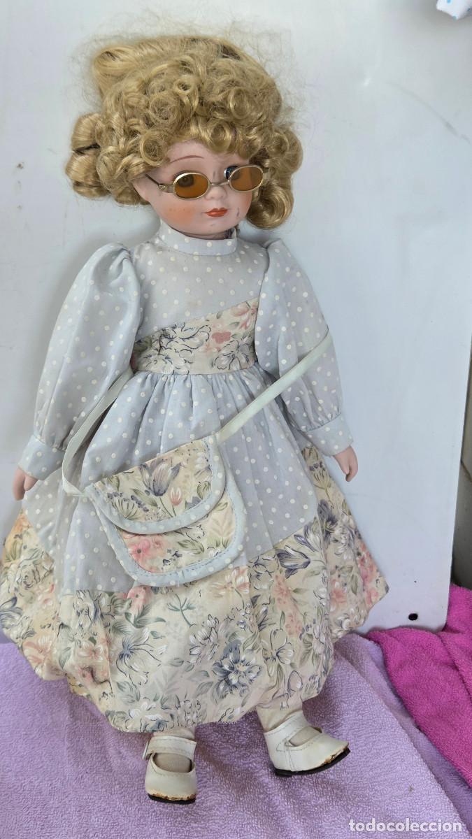 Vintage: mu&ntilde;eca de coleccion de porcelana
