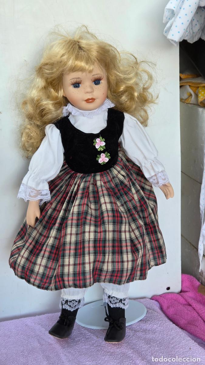 Vintage: mu&ntilde;eca de coleccion de porcelana