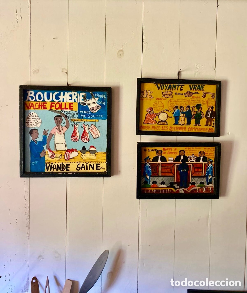 Vintage: Tres pinturas originales africanas