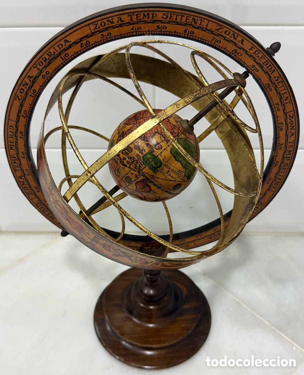 Vintage: ANTIGUO Y ELEGANTE GLOBO ESFERA ARMILAR - Foto 4