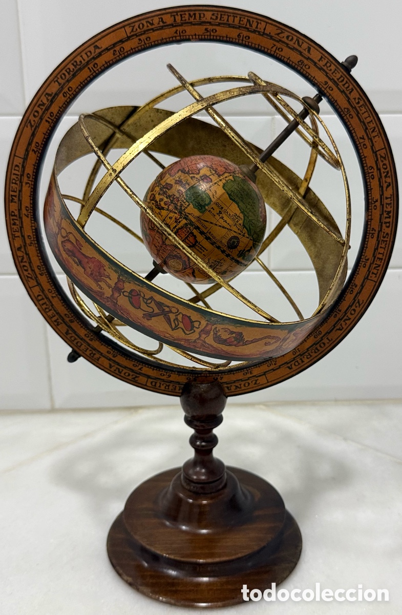 Vintage: ANTIGUO Y ELEGANTE GLOBO ESFERA ARMILAR - Foto 8