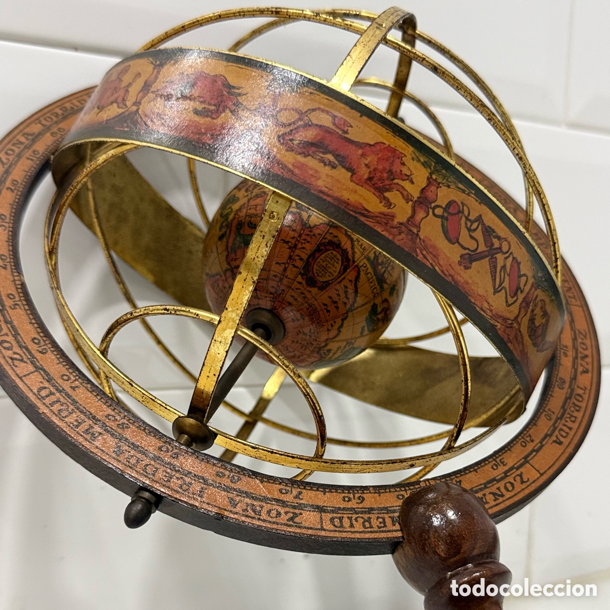 Vintage: ANTIGUO Y ELEGANTE GLOBO ESFERA ARMILAR - Foto 11