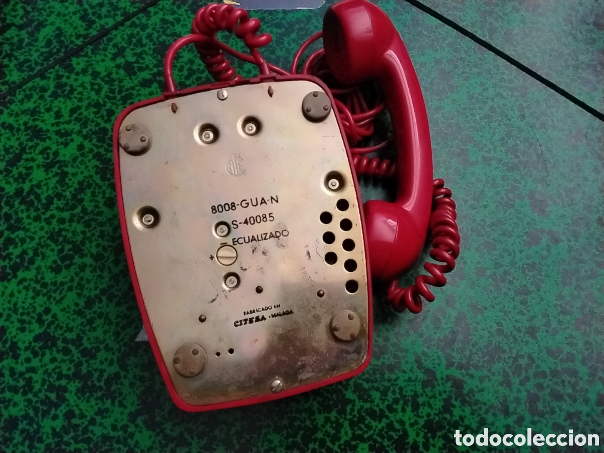 Vintage: TELEFONO ROJO DE MESA - Foto 3