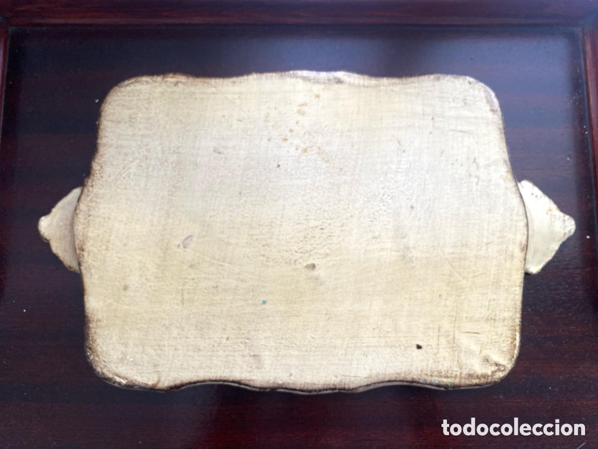 Vintage: Bandeja vintage de madera pintada - Foto 6