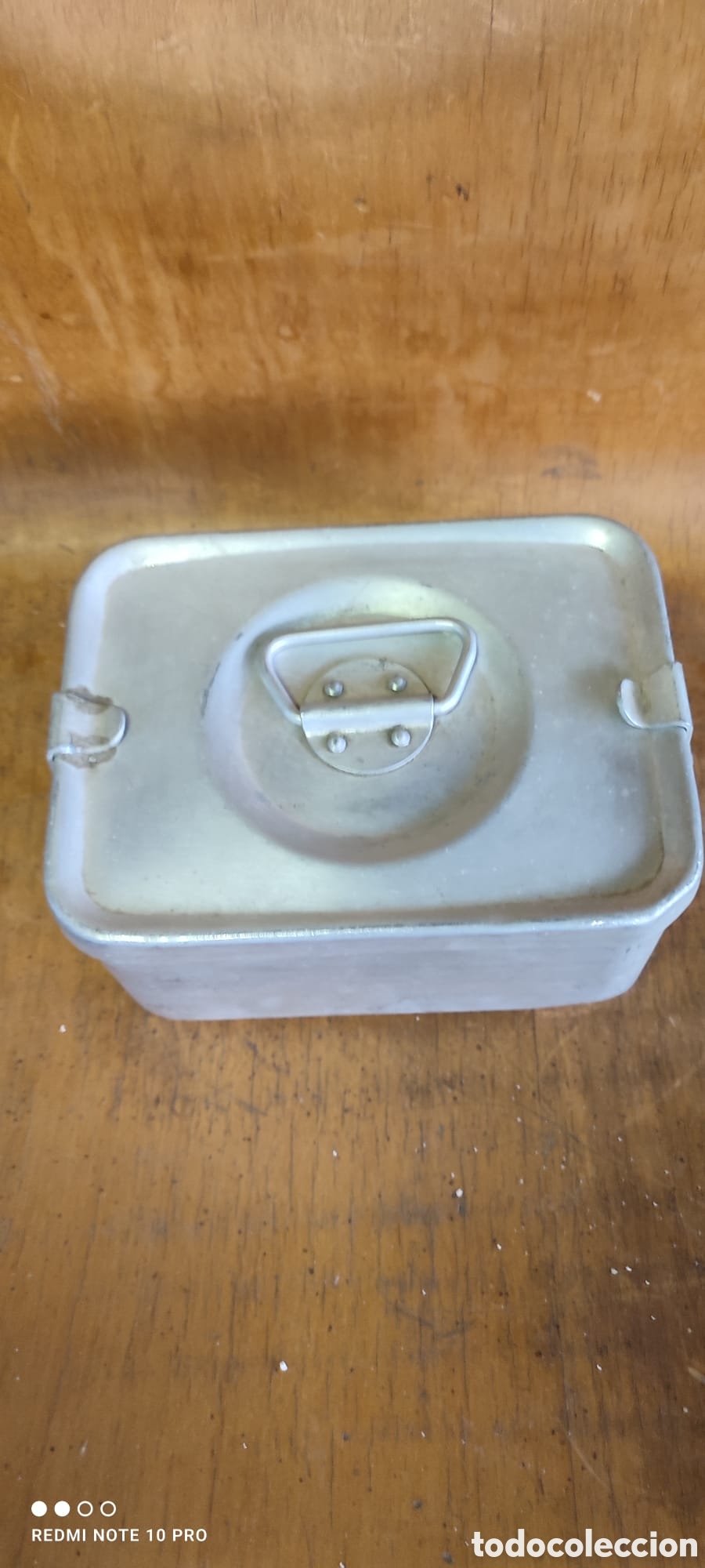 Vintage: Antiguo tupper de aluminio marca Hispano Suiza. Buen estado. Fiambrera